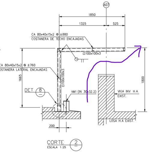 Ventilación en la lucarna lateral de los costados poniente y sur